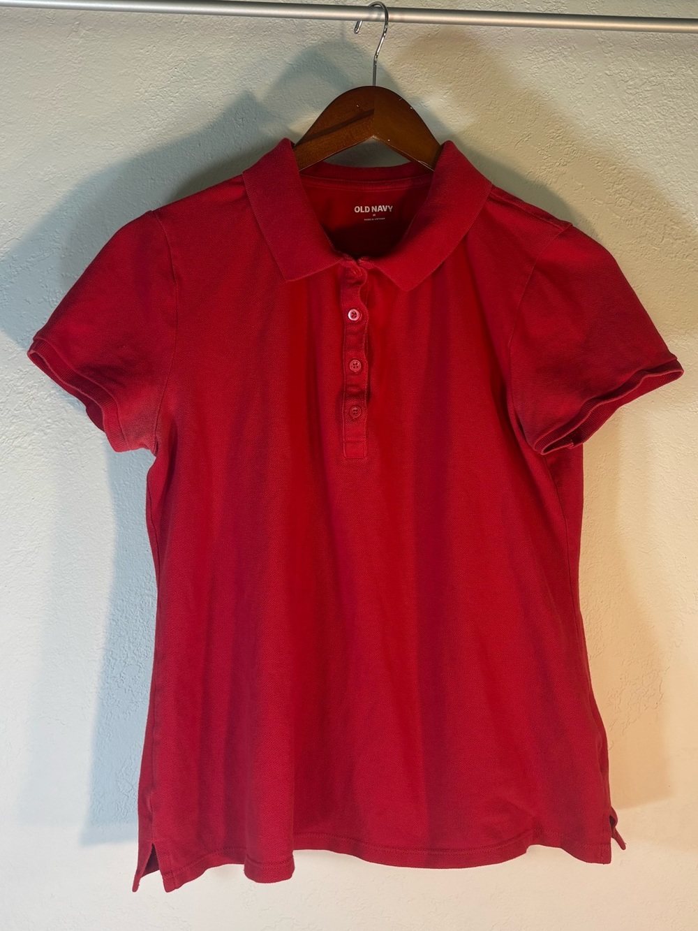 Old Navy Robbie Red Short Sleeve Polo Shirt - Size Medium